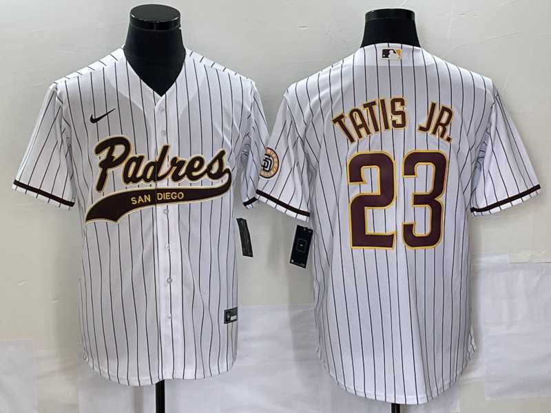 Men%27s San Diego Padres #23 Fernando Tatis Jr. White Cool Base Stitched Baseball Jersey->san diego padres->MLB Jersey